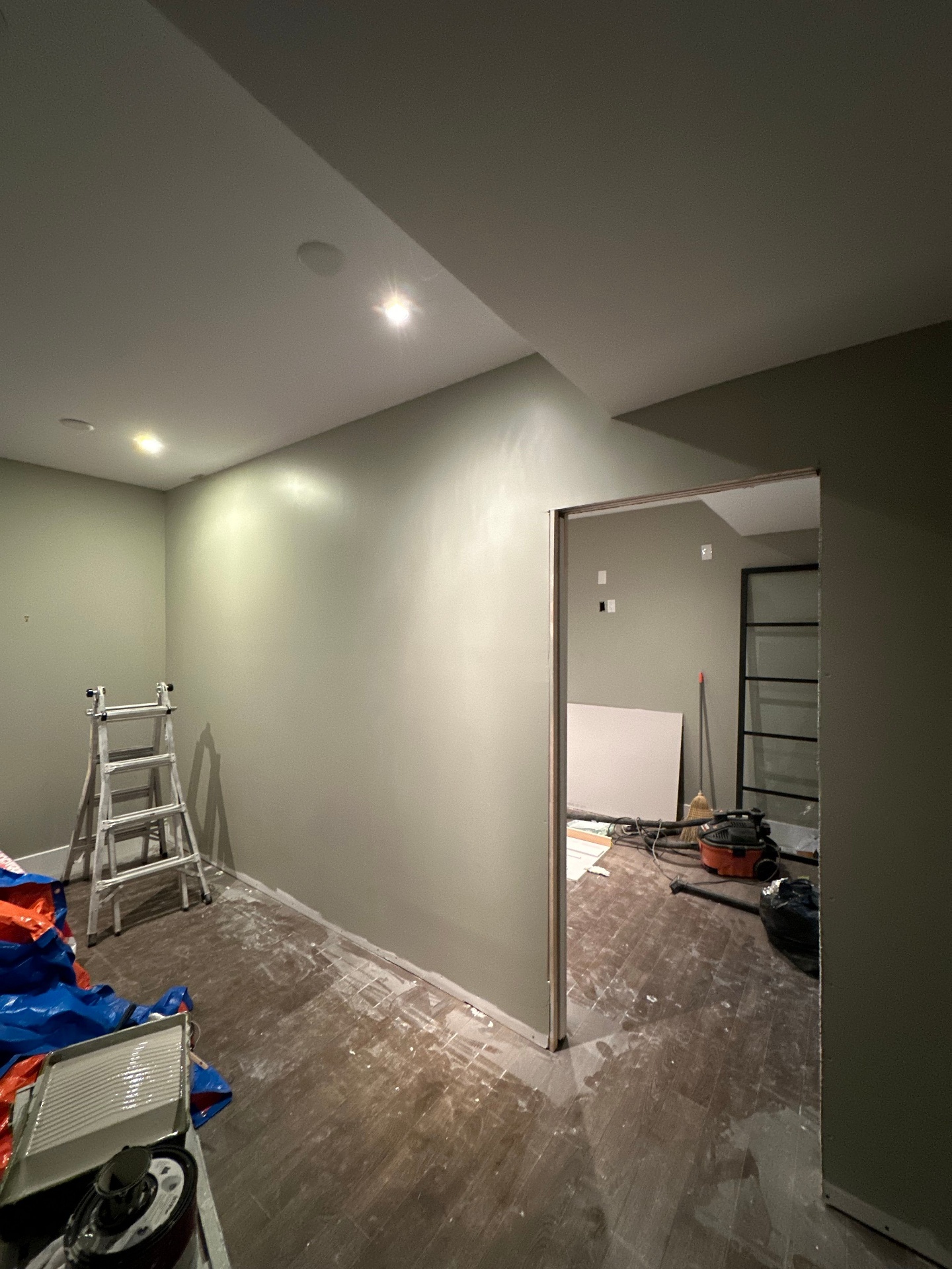 Freshly painted interior walls